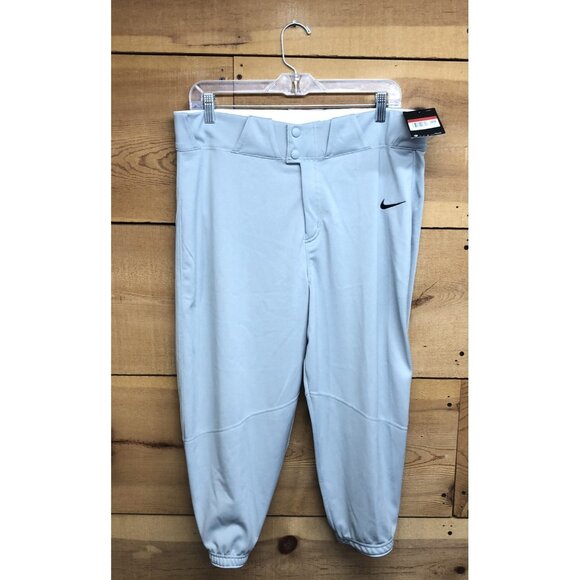 NWT Nike Vapor Select High Baseball Pants Mens Size Large Athletic Gray Knickers - Picture 1 of 10